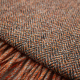 Traditional Herringbone Orange Donegal