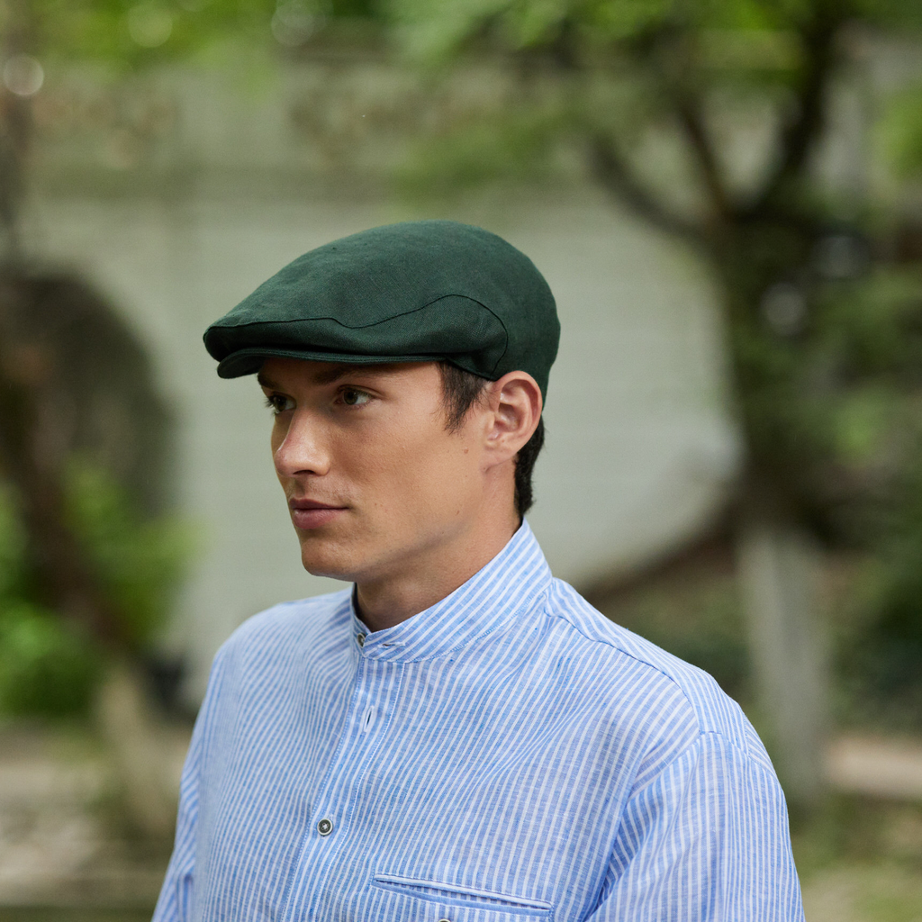 Irish Flat Cap - Linen (Black) in 2023  Flat caps style, Flat cap, Vintage  cap