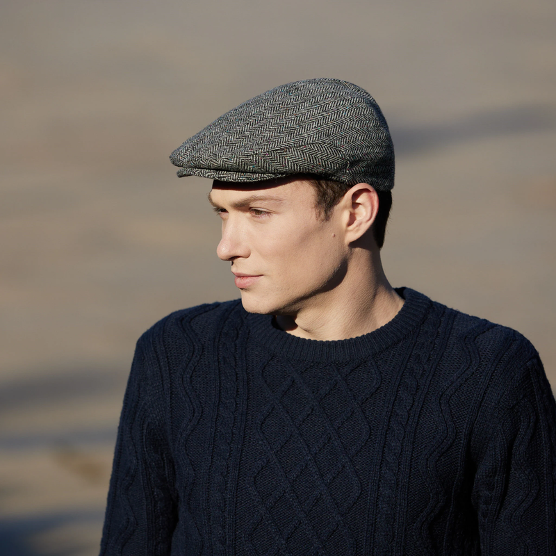 Grey tweed best sale flat cap